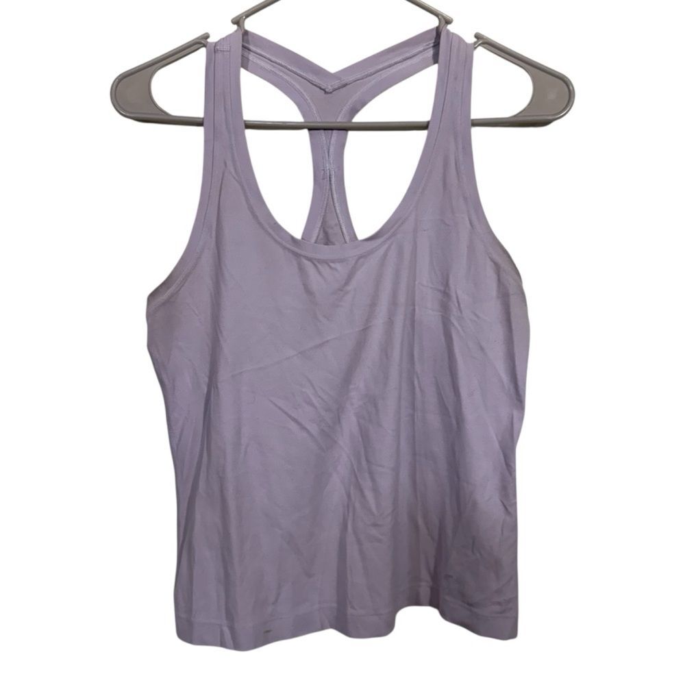 Lululemon Lilac Purple Long Line Cropped Activewear Tank Top